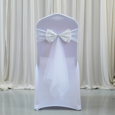 12 culori caneluri pentru scaune de nuntă fluture elasticitate papion gata făcute canape spandex panglică decorare scaun de nuntă cu ridicata