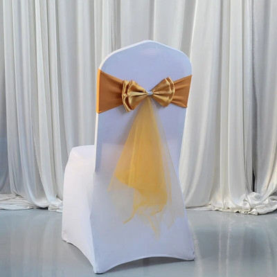 12 culori caneluri pentru scaune de nuntă fluture elasticitate papion gata făcute canape spandex panglică decorare scaun de nuntă cu ridicata