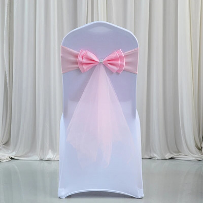 12 culori caneluri pentru scaune de nuntă fluture elasticitate papion gata făcute canape spandex panglică decorare scaun de nuntă cu ridicata