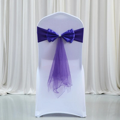 12 culori caneluri pentru scaune de nuntă fluture elasticitate papion gata făcute canape spandex panglică decorare scaun de nuntă cu ridicata