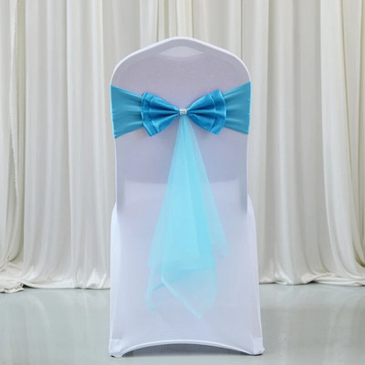 12 culori caneluri pentru scaune de nuntă fluture elasticitate papion gata făcute canape spandex panglică decorare scaun de nuntă cu ridicata