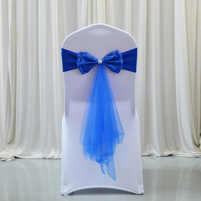 12 culori caneluri pentru scaune de nuntă fluture elasticitate papion gata făcute canape spandex panglică decorare scaun de nuntă cu ridicata