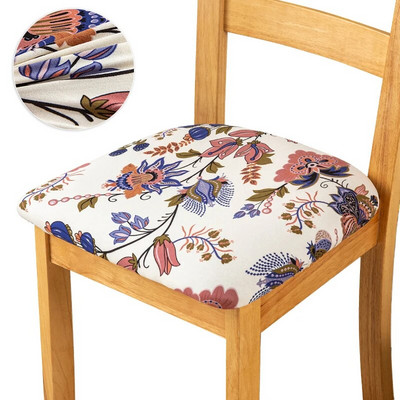 1 τεμάχιο εμπριμέ κάλυμμα καρέκλας Stretch κάλυμμα καθίσματος Προστατευτικό καρέκλας Slipcovers Ελαστικά καλύμματα καρέκλας για τραπεζαρία σπιτιού κουζίνας