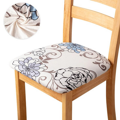 1 τεμάχιο εμπριμέ κάλυμμα καρέκλας Stretch κάλυμμα καθίσματος Προστατευτικό καρέκλας Slipcovers Ελαστικά καλύμματα καρέκλας για τραπεζαρία σπιτιού κουζίνας
