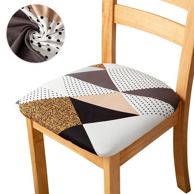 1 τεμάχιο εμπριμέ κάλυμμα καρέκλας Stretch κάλυμμα καθίσματος Προστατευτικό καρέκλας Slipcovers Ελαστικά καλύμματα καρέκλας για τραπεζαρία σπιτιού κουζίνας