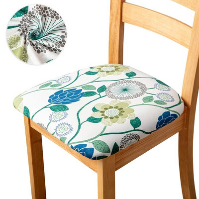 1 τεμάχιο εμπριμέ κάλυμμα καρέκλας Stretch κάλυμμα καθίσματος Προστατευτικό καρέκλας Slipcovers Ελαστικά καλύμματα καρέκλας για τραπεζαρία σπιτιού κουζίνας