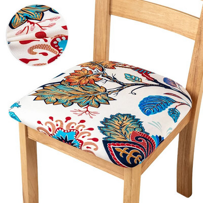 1 τεμάχιο εμπριμέ κάλυμμα καρέκλας Stretch κάλυμμα καθίσματος Προστατευτικό καρέκλας Slipcovers Ελαστικά καλύμματα καρέκλας για τραπεζαρία σπιτιού κουζίνας