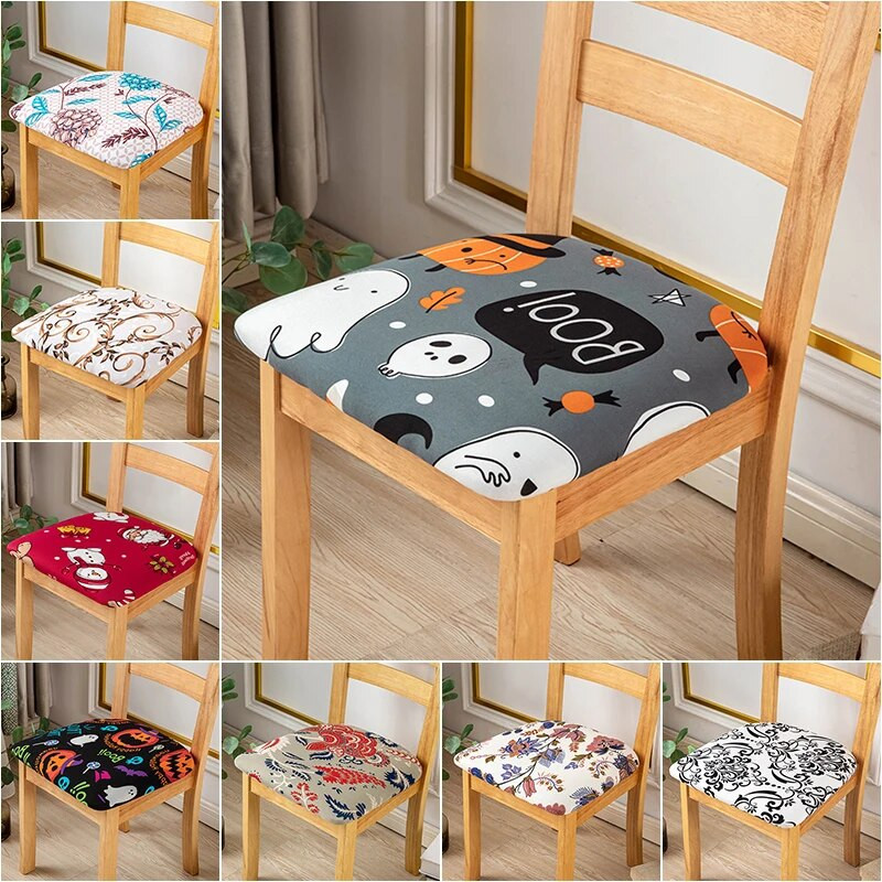 1 τεμάχιο εμπριμέ κάλυμμα καρέκλας Stretch κάλυμμα καθίσματος Προστατευτικό καρέκλας Slipcovers Ελαστικά καλύμματα καρέκλας για τραπεζαρία σπιτιού κουζίνας