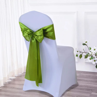 10db 14x270cm zsálya zöld szatén szék szárnyak masni székhuzat szalagok esküvői bankett party baba zuhany rendezvény dekorációi