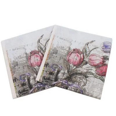 Șervețel de hârtie roz de unică folosință, 100% lemn natural, accesorii pentru petreceri, șervețele, 33x33cm, cel mai nou, set 10 buc, 20 buc