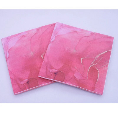 Șervețel de hârtie roz de unică folosință, 100% lemn natural, accesorii pentru petreceri, șervețele, 33x33cm, cel mai nou, set 10 buc, 20 buc