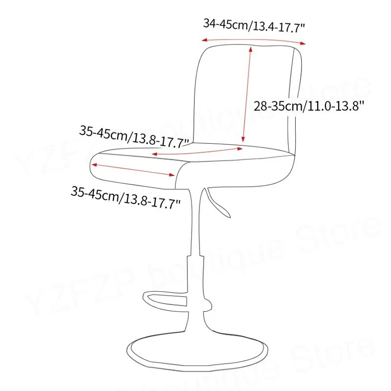 Jacquard tkanina Jednobojna kratka rastezljiva navlaka za barsku stolicu Navlaka za sjedalo Presvlaka za hotelski banket Blagovaonica Mala navlaka za stolac