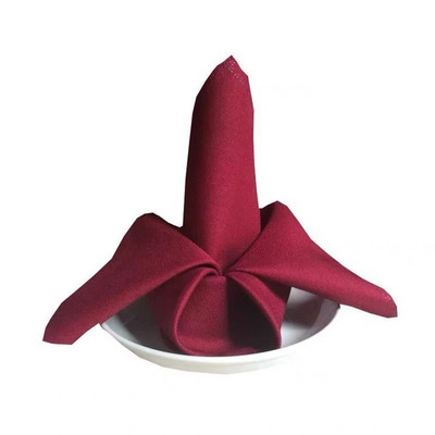 Șervețel din satin 45cm*45cm Decor de masă de servire Prosop de cină pentru petrecere de nuntă Home Hotel Decor de Crăciun Servețele de masă verde