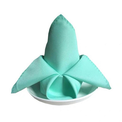 Șervețel din satin 45cm*45cm Decor de masă de servire Prosop de cină pentru petrecere de nuntă Home Hotel Decor de Crăciun Servețele de masă verde