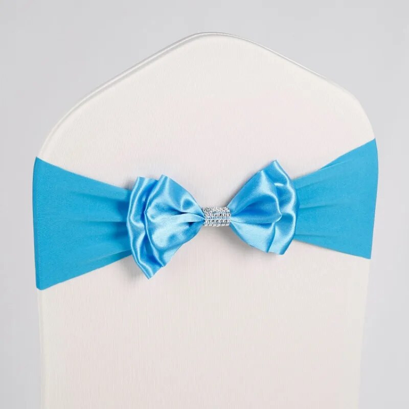 1kom besplatna kravata za vjenčanje satenska traka za stolicu Elastična rastezljiva spandex traka za stolicu za bankete Dekoracija za rođendansku zabavu hotela