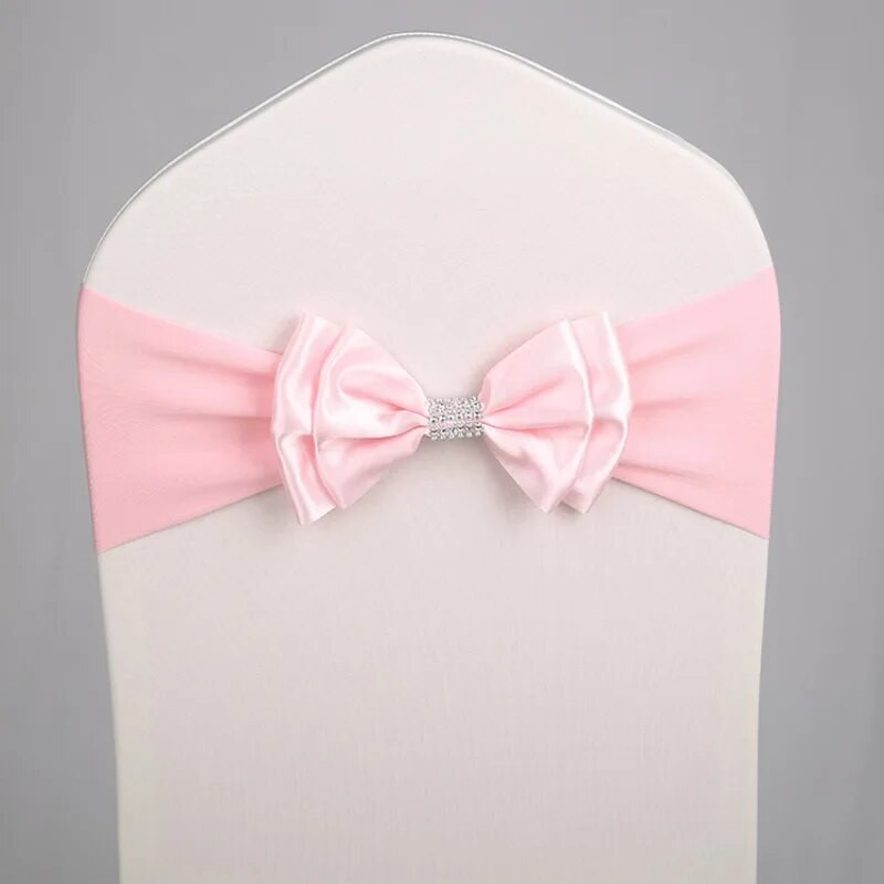1kom besplatna kravata za vjenčanje satenska traka za stolicu Elastična rastezljiva spandex traka za stolicu za bankete Dekoracija za rođendansku zabavu hotela