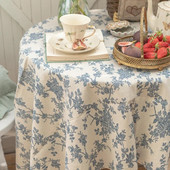 Fețe de masă cu imprimeu de flori retro Bumbac lenjerie Măsuță de cafea Husă de sufragerie Față de masă Ins Masă de sufragerie Tesatura de fundal de birou 식탁보