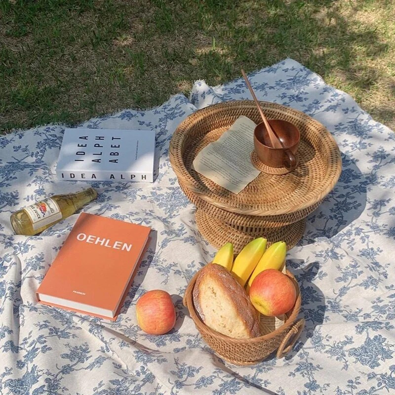 Retro gėlėmis margintos staltiesės Medvilninė lininė kavos staliuko valgomojo dangtis Staltiesė Valgomojo stalo rašomojo stalo fonas Audinys 식탁보