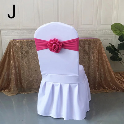 Scaun din poliester cu centură cu fundă 1 buc. Scaun elastic elastic elastic pentru banchet, hotel, nuntă, decorație pentru petrecerea de naștere