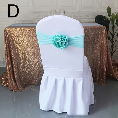 Scaun din poliester cu centură cu fundă 1 buc. Scaun elastic elastic elastic pentru banchet, hotel, nuntă, decorație pentru petrecerea de naștere