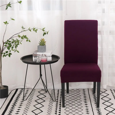 Huse pentru scaune din spandex de culoare solidă Huse pentru scaune elastice pentru sufragerie Huse de protecție pentru scaune pentru restaurant, banchet de nuntă