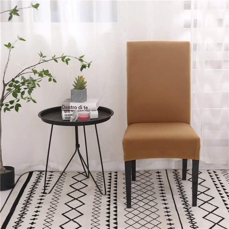 Huse pentru scaune din spandex de culoare solidă Huse pentru scaune elastice pentru sufragerie Huse de protecție pentru scaune pentru restaurant, banchet de nuntă