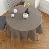 Față de masă rotundă din bumbac lenjerie simplă pentru față de masă Diametru 90-180 cm pentru masă acasă ceai Obrus Tafelkleed mantel de mesa