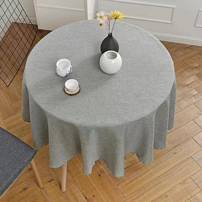 Față de masă rotundă din bumbac lenjerie simplă pentru față de masă Diametru 90-180 cm pentru masă acasă ceai Obrus Tafelkleed mantel de mesa