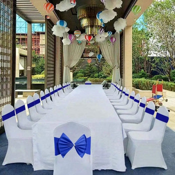1 τεμ. ελαστική καρέκλα κάλυμμα με φιόγκο για επετείους γάμου Χριστουγεννιάτικη διακόσμηση ντους
