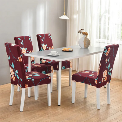 1 vnt geometriniai elastanų kėdžių užvalkalai, tamprūs valgomojo sėdynės užvalkalai, elastingas kėdės apsauginis dėklas restorano vestuvių banketui