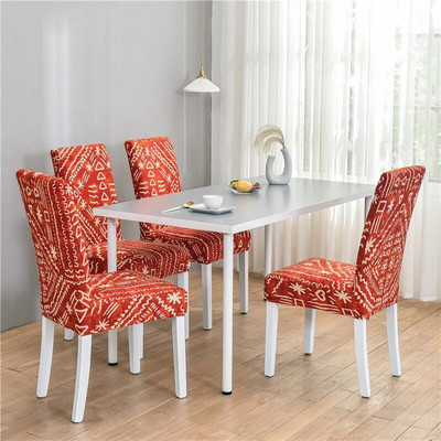 1 vnt geometriniai elastanų kėdžių užvalkalai, tamprūs valgomojo sėdynės užvalkalai, elastingas kėdės apsauginis dėklas restorano vestuvių banketui