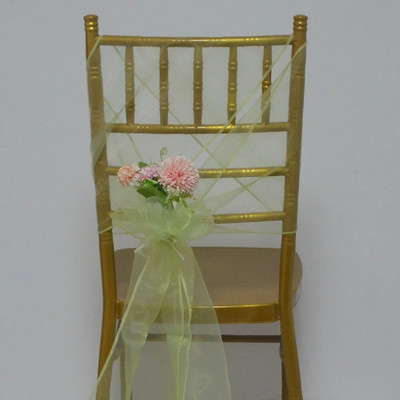 5 bucăți organza decorațiuni de nuntă 30x275 cm noduri fluturi pe plajă/pe gazon cerceve pentru scaune pentru ziua de Crăciun husă pentru scaun
