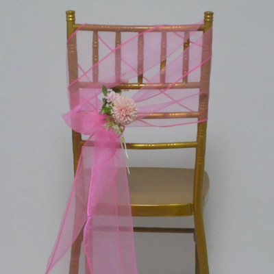 5 bucăți organza decorațiuni de nuntă 30x275 cm noduri fluturi pe plajă/pe gazon cerceve pentru scaune pentru ziua de Crăciun husă pentru scaun