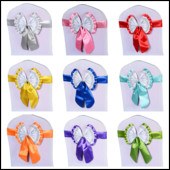 Spandex PU Cerceve pentru scaun de nuntă Decorare pentru scaunul de nuntă Coada gata făcută Papion Scaun Papion Comerț cu ridicata Banchet de lux Petrecere la hotel