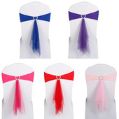 Naujausios aukštai elastingos kėdės varčios su meile slankiojančia sagtimi kėdės apdangalo juosta vestuvių vakarėliui Kalėdų gimtadienio dušo dekoravimui