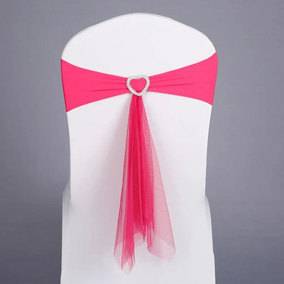 Naujausios aukštai elastingos kėdės varčios su meile slankiojančia sagtimi kėdės apdangalo juosta vestuvių vakarėliui Kalėdų gimtadienio dušo dekoravimui