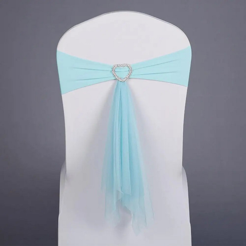 Naujausios aukštai elastingos kėdės varčios su meile slankiojančia sagtimi kėdės apdangalo juosta vestuvių vakarėliui Kalėdų gimtadienio dušo dekoravimui