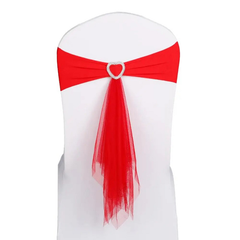 Naujausios aukštai elastingos kėdės varčios su meile slankiojančia sagtimi kėdės apdangalo juosta vestuvių vakarėliui Kalėdų gimtadienio dušo dekoravimui