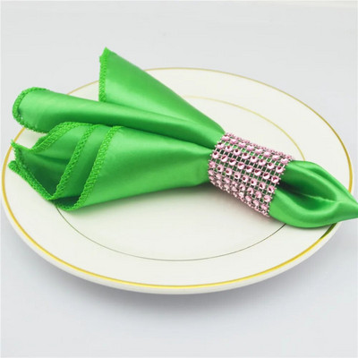 10 τμχ Σατέν τετράγωνο 30 εκ. Χαρτοπετσέτες Γάμου Χριστουγεννιάτικο πάρτι γενεθλίων DIY Διακόσμηση Μαντήλι Τραπέζι Βραδινό Πετσέτα Τσάι Προμήθειες σπιτιού