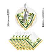 2 buc Șervețele din pânză florale de vară, lămâie, lavabile, șervețel moale de masă pentru cocktail, petrecere, nuntă, banchet, de vacanță, decor acasă