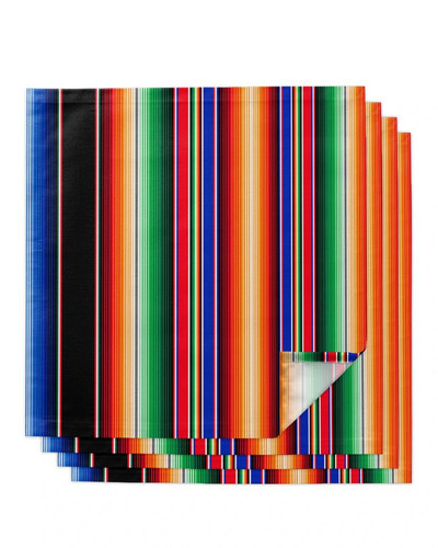 Meksikietiškos juostelės Spalvingos juostelės Kvadratinės medžiaginės stalo servetėlės Vestuvių dekoravimui Staltiesė virtuvės vakarienės serviravimo servetėlės 30x30cm