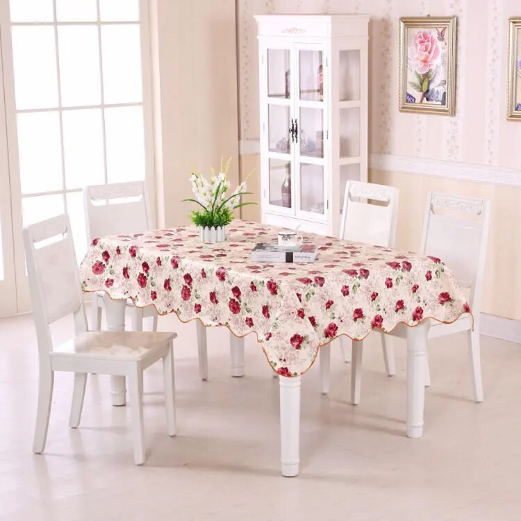 Staltiesė Vandeniui atspari staltiesė Aliejinė apvali staltiesė Gėlėta PVC staltiesė Namų virtuvė Valgymas