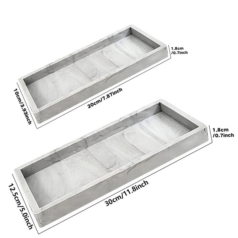 Silikoninis vonios kambario praustuvo padėklas Rankų muilo dozatoriaus padėklas Stalviršis Raktai Kvepalai Rankšluosčiai Organizatorius Tualeto bako padėklas Namų dekoras