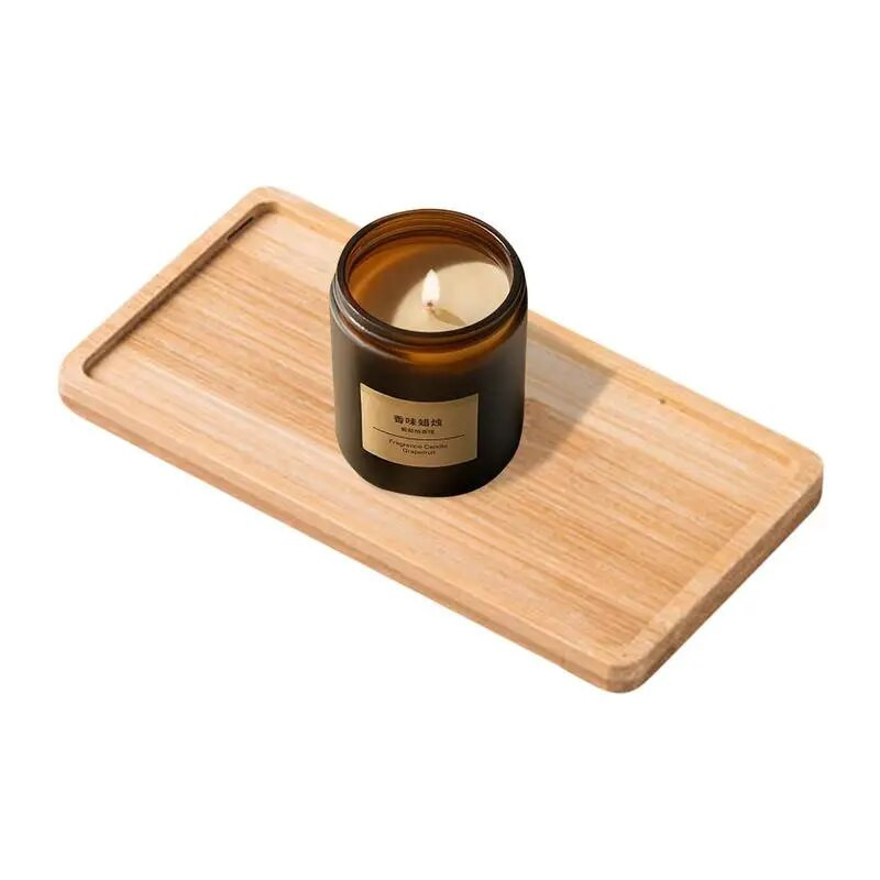 Medinis kosmetinis padėklas Universalus bambuko vonios padėklas Daugiafunkcis namų virtuvės vonios įrankiai Kvepalai Muilas Organizatoriaus padėklas namų dekoras