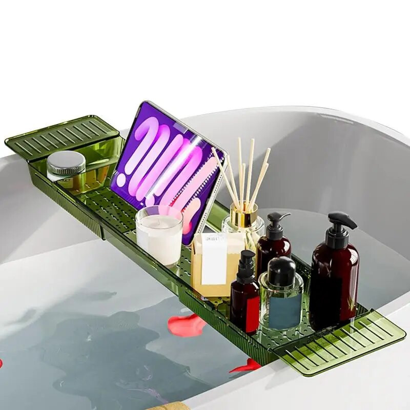 Fürdőkád polc Fürdőszoba Kádtálca Zuhanyzószoba Kád kádtartó Többfunkciós törülközőszappan sampon tartó Otthoni kellékek