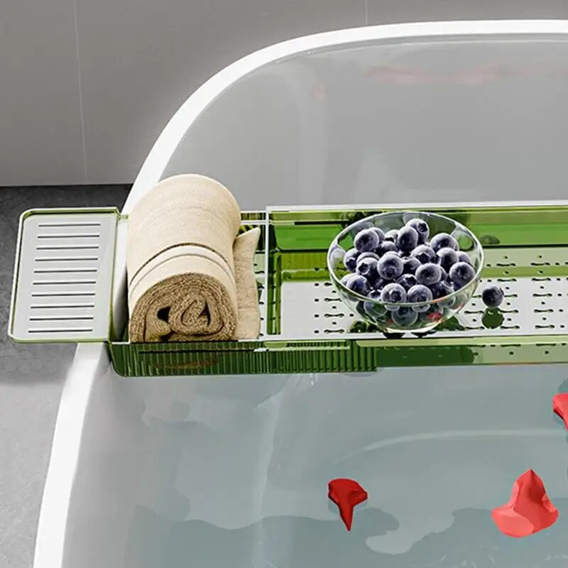 Fürdőkád polc Fürdőszoba Kádtálca Zuhanyzószoba Kád kádtartó Többfunkciós törülközőszappan sampon tartó Otthoni kellékek