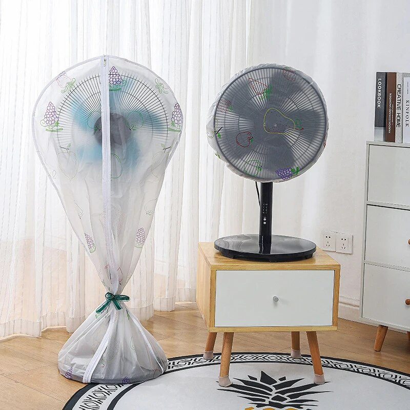 Stojeći okrugli podni ventilator Poklopac za prašinu Čvrst i izdržljiv prekrasni crtani uzorci za spavaću sobu, dom, ured, dnevnu sobu