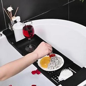 Tavi pentru cada de baie nordice Suport pentru cada spa Masa de baie Organizator de depozitare tava acrilica pentru baie Bandeja Accesorii pentru cada de baie