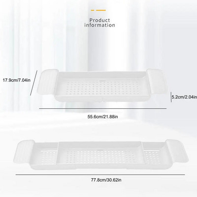 Tavi pentru cada de baie nordice Suport pentru cada spa Masa de baie Organizator de depozitare tava acrilica pentru baie Bandeja Accesorii pentru cada de baie