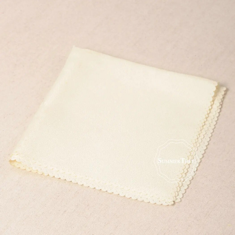 10 kom Lanene salvete Poliester Diner 12 x 12 inčni kvadratni tkaninski rupčić Hanky Potrepštine za svatove Kućni hotelski dekor za bankete